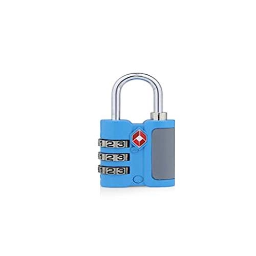 Bike Lock : Gaoxingbianlidian Lock, Luggage Lock Password Lock Codes Alloy Body For Travel Bags, Suit Covers, Gym, Lockers - Black, Blue, Red, And Silver, Precision reinforcement technology