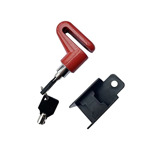 Bike Lock : Gatides Bike Lock Anti Theft Bike Brake Disc Lock For MTB Bicycle Motorcycle Electric Scooter Wheels Moto Security Bicycle Chain (Color : Red)