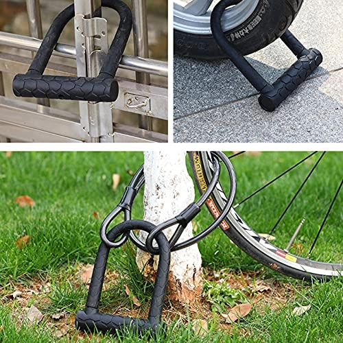 Bike Lock : Gidenfly Bicycle Lock Security Lock U-Lock High Performance Bicycle Lock U Bicycle Locks Heavy Duty High Security Shackle Bicycle Lock With 120 Cm Loop Cable & 2 Keys For Bicycles, Motorcycles