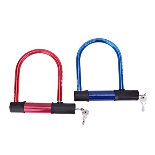Bike Lock : Glaceon Bicycle Bike U Lock Motorcycle Cycling Scooter Security Steel Chain with 2 Keys