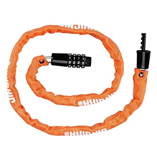 Bike Lock : GPWDSN Bicycle Lock Combination Chain Bike Anti-Theft Lock Bicycle, Flexible High Security Chain Locks for Bicycles Tricycle Scooter Motorcycle 100cm(Orange)