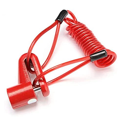 Bike Lock : GPWDSN Portable Bike Locks, With Reminder Rope Electric Scooter Disc Brake Lock Anti-Theft Security Lock(Red)