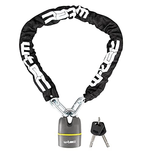 Bike Lock : Hardened Steel Chain Lock with Forged Eyelet 1000mm for Bikes, Motocycles, Scooter, E-Bikes