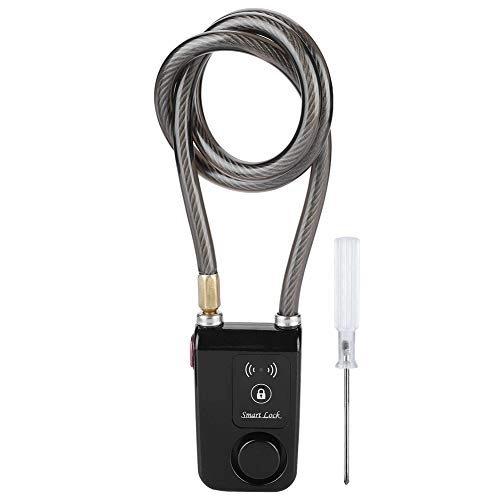 Bike Lock : Heaveant Smart Bluetooth Lock, 80cm Smart Keyless Bluetooth Lock Waterproof 110dB Wire Rope anti-theft Alarm Bicycle Lock