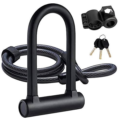 Bike Lock : Heavy Duty Bike Lock, Bike lock Strong Security U Lock with Steel Cable Bike Lock Combination Anti-theft Bicycle Bike Accessories for, Road, Motorcycle, Chain-STYLE (Color : STYLE 2)