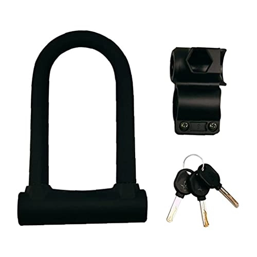 Bike Lock : Heavy Duty U Lock with U-lock Shackle and Bicycle Lock Anti-theft with Keys Bracket for Motorbike Scootersteel Chain Cable Bike Lock