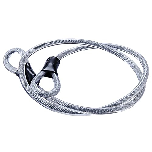 Bike Lock : HGJINFANF Bicycle Accessory 10mm 1.2m Bicycle Lock Wire Cycling Strong Steel Cable Lock MTB Road Bike Lock Rope Anti-theft Security Safety (Color : White)