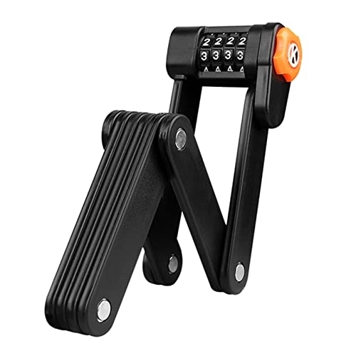 Bike Lock : HIPIPES Portable Bicycle Folding Lock Compact Cycling Bike Security Password Lock - 8 Section Fold Number Code Combination Lock for Mountain Bike / Road Bicycle / BMX / MTB