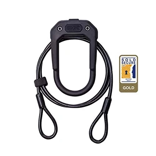 Bike Lock : Hiplok D / U Lock DX Plus Accessories Cable, All Black, Sold Secure Gold Rated