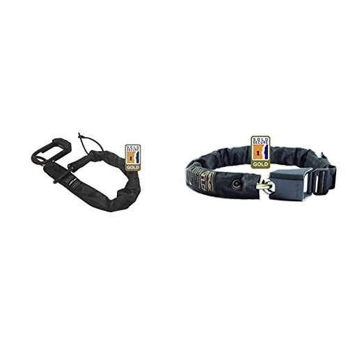 Bike Lock : Hiplok E-DX Cargo & E-Bike Specific Lock & Gold: Sold Secure Rated Wearable Chain Bicycle Lock