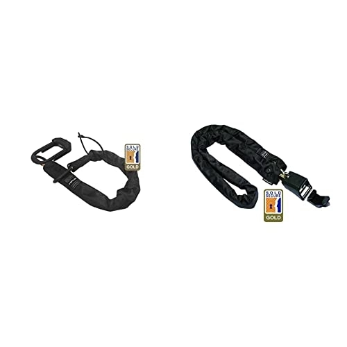 Bike Lock : Hiplok E-DX Cargo & E-Bike Specific Lock & Unisex's Homie Stay at Home Chain Bicycle Lock, Black, 10 mm x 150 cm