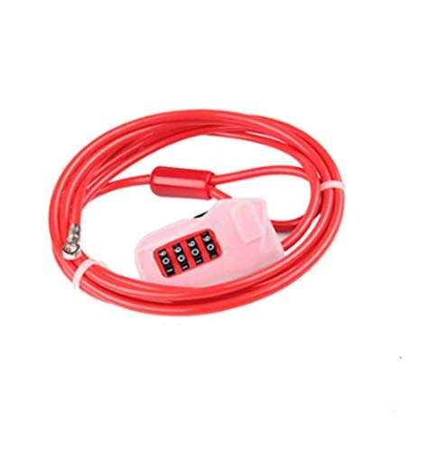 Bike Lock : Hnsms Bicycle Lock (2M) Anti-Theft Bicycle Lock Wire Lock Luggage Lock Red Password Steel Cable Lock
