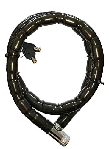 Bike Lock : HoitoDeals 1.2M Metal Cable Chain Lock Heavy Duty Bike Bicycle Motorbike Padlock (Black)