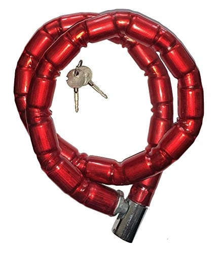 Bike Lock : HoitoDeals 1.2M Metal Cable Chain Lock Heavy Duty Bike Bicycle Motorbike Padlock (Red)