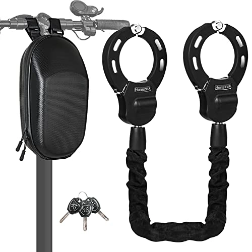 Bike Lock : Honszex Electric Scooter Locks, Bike Locks, Bicycle Chain Lock with Keys, Heavy Duty Handcuff Chain Locks for Bike, Mountain Bikes with a Waterproof Storage Bag