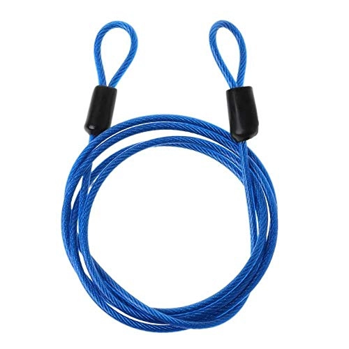 Bike Lock : HPPSLT Bike lock Bicycle Lock Steel Wire Cable Safety Loop Cycling Bike Protector Anti Theft-yellow bicycle lock (Color : Blue)