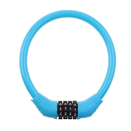 Bike Lock : HPPSLT Bike lock Bike Lock Bicycle Password Steel Cable Wire Lock Chain Safety Security Bike Cycling Color Safe Lock Pad Combination-green bicycle lock (Color : Blue)