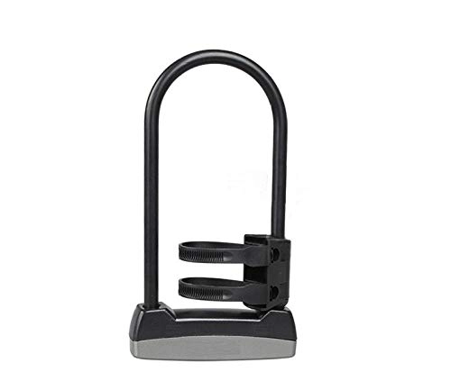 Bike Lock : HPPSLT Bike lock U-lock Bike Lock Anti-theft Steel Electric Bicycle Scooter Convenient Lock Frame Bicycle Accessories-L bicycle lock (Color : L)