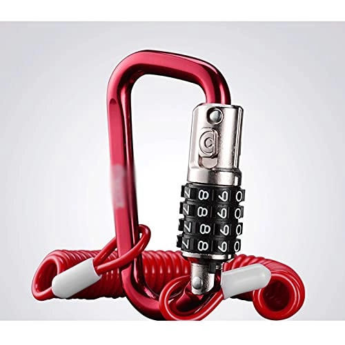 Bike Lock : HUHAORAN2021 Bicycle Lock Cable Lock Password Lock Mini Coil Bicycle Lock Portable Helmet Lock Motorcycles Combination Lock Cable Lock