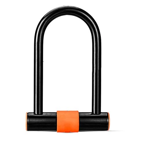 Bike Lock : HYAN U lock Double Open Bicycle Lock U-lock Anti-theft Portable Mountain Bike Lock Scooter Secure Locks (Color : Orange)