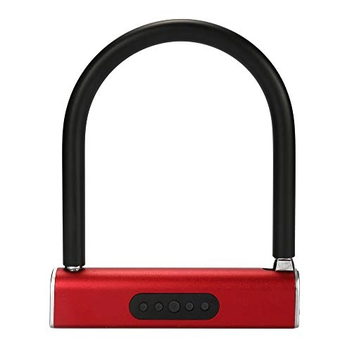 Bike Lock : Intelligent BT Password U-lock Glass Door Anti-theft Locks APP Control Waterproof Household Lock for Motorcycle U1