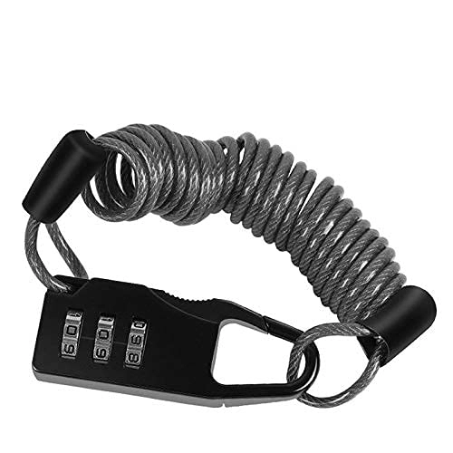 Bike Lock : JHTD Portable 3 Digit Combination Password Safety Cable Locking Bicycle Lock Mini Helmet Locks Motorcycle Cycling Scooter Locks