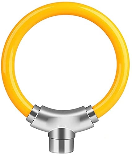Bike Lock : JIAChaoYi Bicycle Lock, Anti-Theft Steel Cable Lock, Portable Mini Ring Lock Mountain Road Bike Riding Equipment Accessories(Color:Orange)