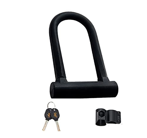 Bike Lock : JIEYANG Bicycle U Lock MTB Road Mountain Bike Lock Bicycle Accessories U-Locks Cycling Steel Security Bike Locks (Color : U Lock Only)