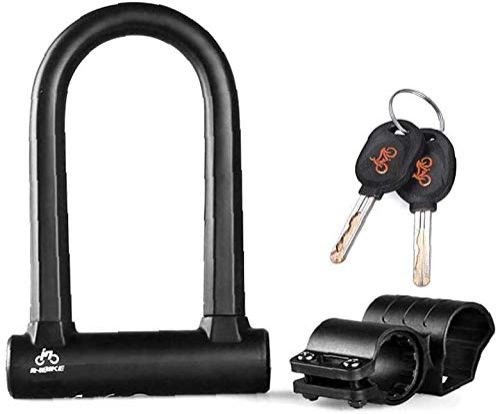 Bike Lock : Jilibaba U Bar Bike Lock AntiTheft Bicycle 16mm U Lock with Mount Bracket and 2 Keys