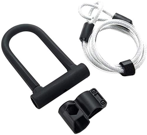 Bike Lock : JJJ Bike U Lock Heavy Duty Combination Shackle Anti Theft Secure Locks for Bicycle Mountain Bike (Black)