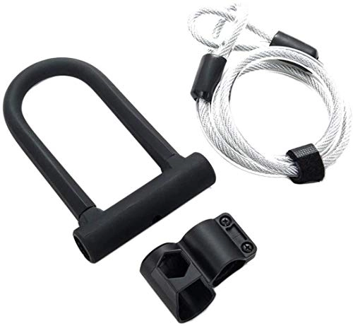 Bike Lock : JJJ Bike U Lock Heavy Duty Combination Shackle Anti Theft Secure Locks for Bicycle Mountain Bike (Black) durable