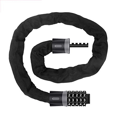 Bike Lock : Jnsio Bicycle Chain Lock 5-Digit Resettable Combination Heavy Duty Anti Theft Bike Lock Strong And Wear-Resistant for Bike Motorcycle Bicycle Door Gate Fence Grill(90Cm)