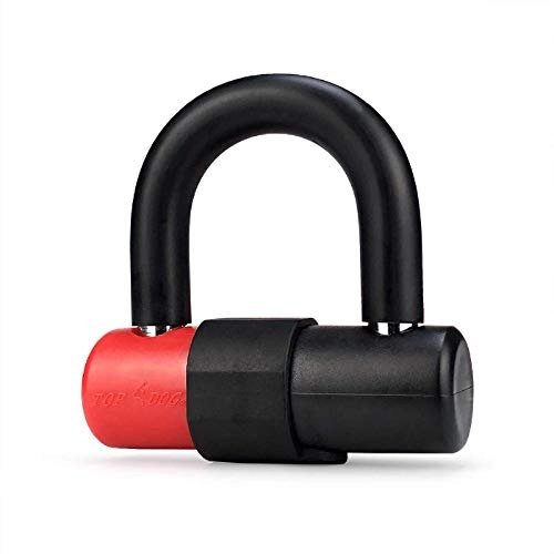 Bike Lock : Joycaling Bicycle Lock U Lock Safety Alloy Steel Anti-theif Motorcycle Scooter MTB Road Bike Door Car Universal For All Bicycle Motorbike Gate Fence (Size:60 * 55mm; Color:Red)
