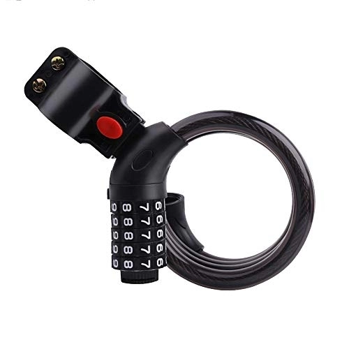 Bike Lock : JTRHD Bicycle Lock Safe and Portable Bicycle Chain for Scooter Grille Without Key for Motorcycle, Scooter, Bike (Color : Black, Size : One Size)