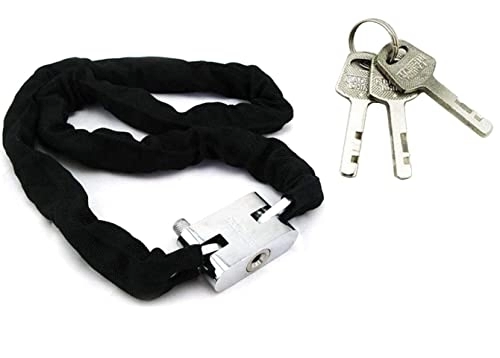 Bike Lock : Just E Joy 1.8m Bicycle Chain Lock with Key for Safety and Anti Theft Bicycle Chain and Suitable for Motorcycle and Bicycle Portable Durable Metal with Cover.