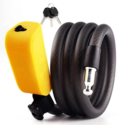 Bike Lock : JustSports Cycling Cable Locks Heavy Duty Steel Cable Lock Portable Anti-theft Lock Bicycle Accessories Lock for Motorcycle Scooter Door Fence