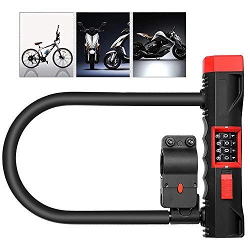 Bike Lock : JW-YZWJ U-Shaped Anti-Theft Lock Battery Car Lock Password Lock Motorcycle Bicycle Lock Mountain Bike Accessories
