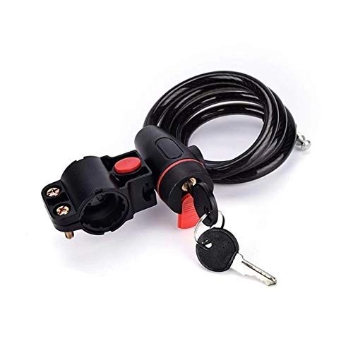 Bike Lock : KAIGE 1pc Steel Cable 90cm Spiral Security Lock Bike Cycle Bicycle Chain+2 Keys 09.28C (Color : Black) WKY (Color : Black)