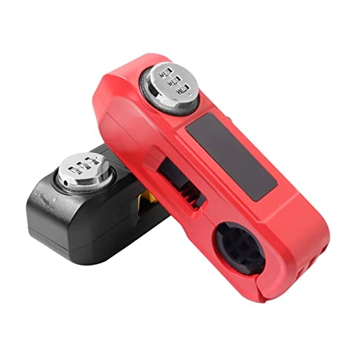 Bike Lock : KEDUODUO Motorcycle Bicycle Grip Lock Electric Bicycle Scooter Handle Lock Is Simple To Use And Easy To Use, Red