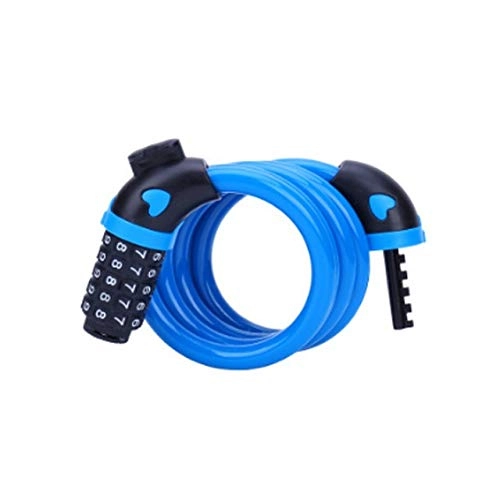 Bike Lock : KEHUITONG ZSRXL Bicycle Lock Code Key Locks Bike Cycling Password Combination Security Steel Wire Locks Bicycle Accessories Multicolor (Color : Blue(120m))