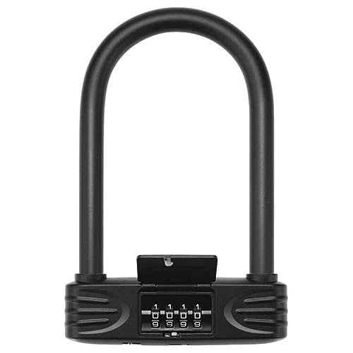 Bike Lock : KENRONE Heavy Duty U Lock, 4 Digit Combination Password Bicycle Lock with U-Lock Shackle, Waterproof, No Key, Bike U Lock for Home, School, Travel