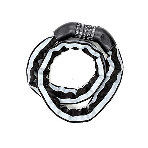 Bike Lock : KJBGS Bicycle lock Bicycle Chain Lock 5 Digital Combination Lock Anti-theft Trolley Code Lock Outdoor Cycling Mountain bike Road Bike Motorbike Protection Safe and durable (Color : Reflective)
