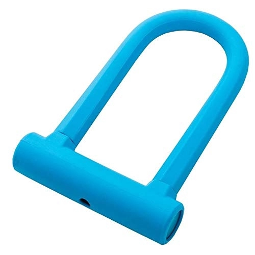 Bike Lock : KJGHJ Bicycle U Lock Anti-theft MTB Road Mountain Bike Lock Bicycle Accessories U-Locks Cycling Steel Security Bike Locks U-Lock (Color : Blue)