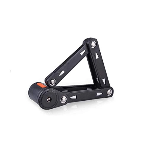 Bike Lock : KMDSM Bicycle Lock / Mountain Bike Lock / Electric Car Lock / Anti-theft Folding Lock / Bicycle Accessories Riding Equipment (Color : Black)