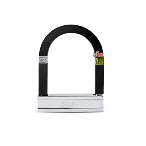 Bike Lock : KMDSM Motorcycle Lock / Electric Car Lock / C-class Lock Core Anti-theft Lock / Anti-hydraulic Shear U-lock (Color : Black)