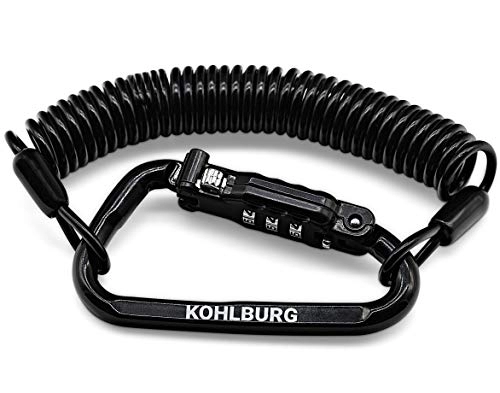 Bike Lock : KOHLBURG 180cm extra long combination lock for your pocket - cable lock 3mm thick as a stroller lock, helmet lock, snowboard lock & ski lock