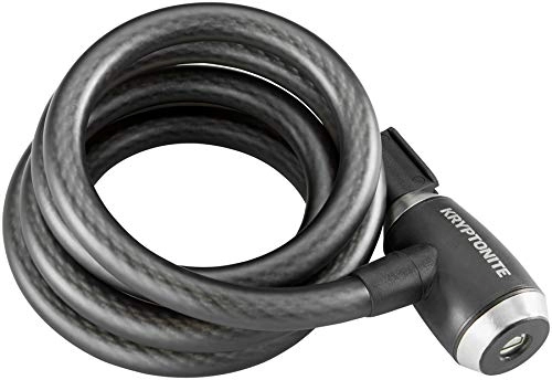 Bike Lock : Kryptonite 005001 Kryptoflex 1518 15mm Key Cable Bicycle Lock, Black, 15mm x 183cm
