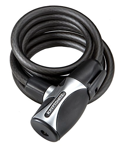 Bike Lock : Kryptonite Coiled Cable black Size:8 mm x 150 cm