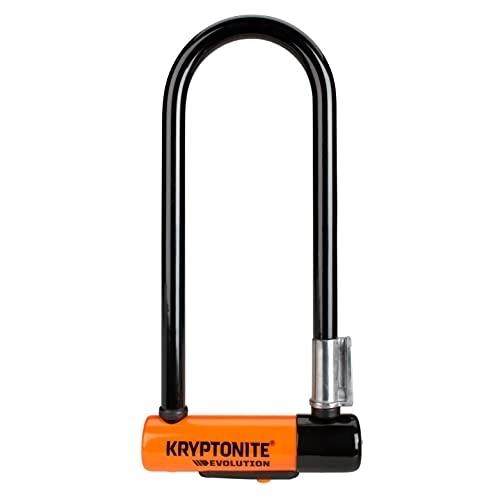 Bike Lock : Kryptonite Evolution Mini-9 Lock with Flex Frame U-Bracket - Orange, 9-Inch