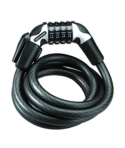 Bike Lock : Kryptonite Kryptoflex 1218 Resettable Combo Cable with Flex Frame C Bracket - Black, 12 mm x 180 cm